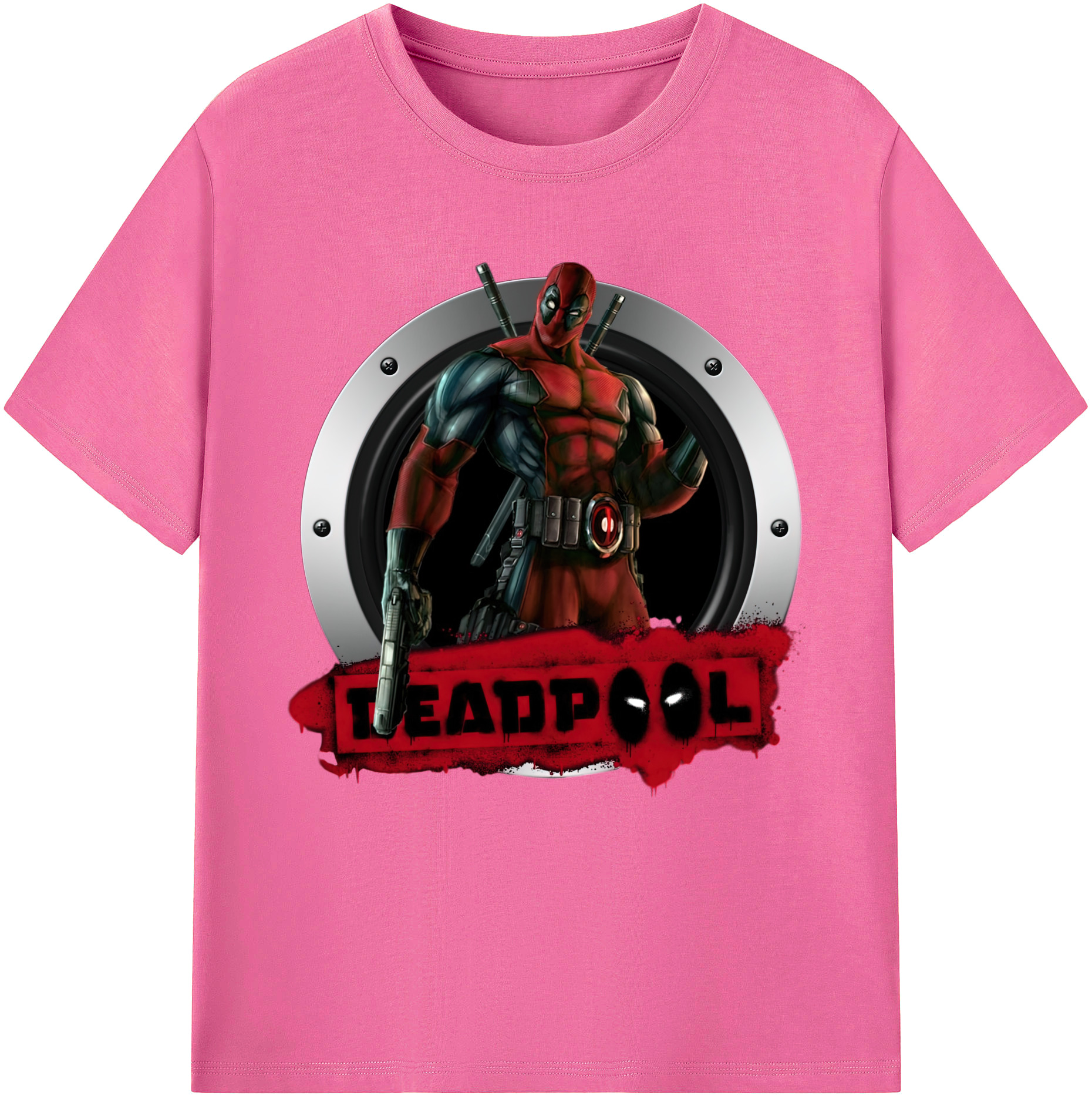 （画像用） Deadpool デッドプール レディースカジュアルプリントTシャツ（綿100％）